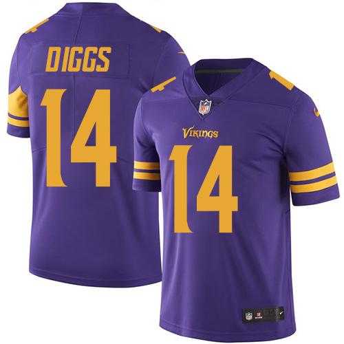 Nike Men & Women & Youth Vikings 14 Stefon Diggs Purple Color Rush Limited Jersey,We sell and wholesale Nike Men & Women & Youth Vikings 14 Stefon Diggs Purple Color Rush Limited Jersey on line form chian!